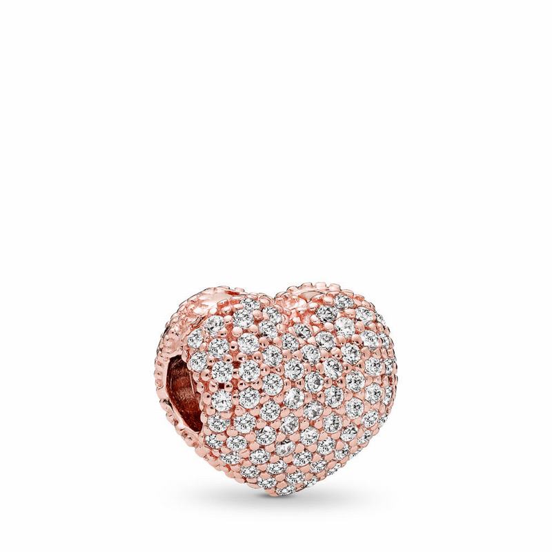 Pandora Rose™ Pavé Open My Heart Clip NZ Sale (316589-EZP)